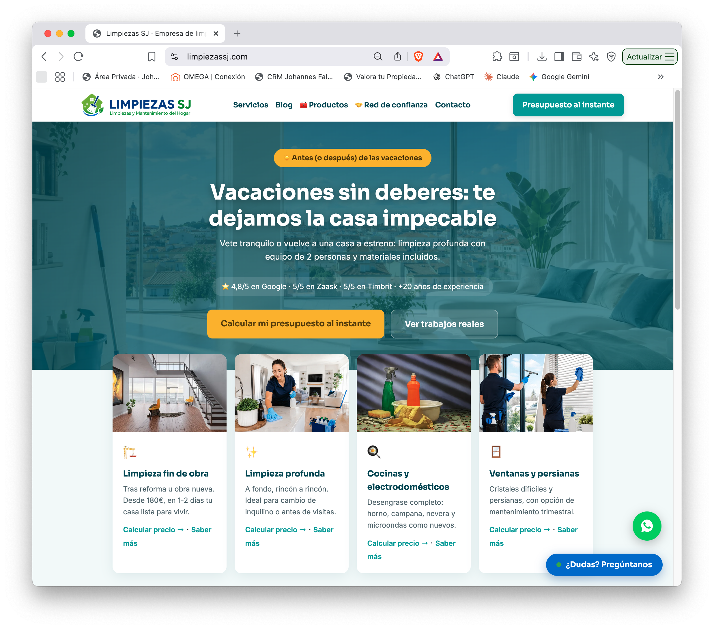 Web de Limpiezas SJ